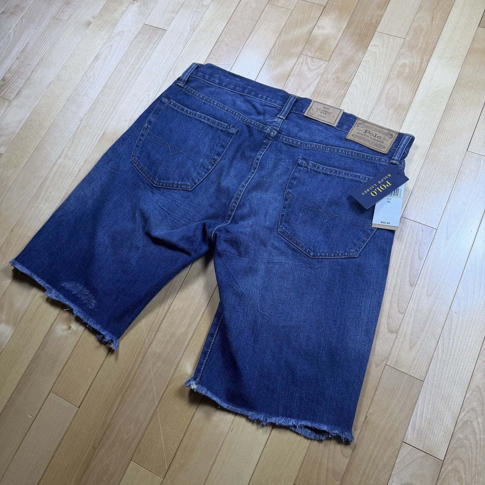 Polo Ralph Lauren Denim Jorts Men’s 33 Baggy Raw Hem Classic Fit NWT Y2K 7