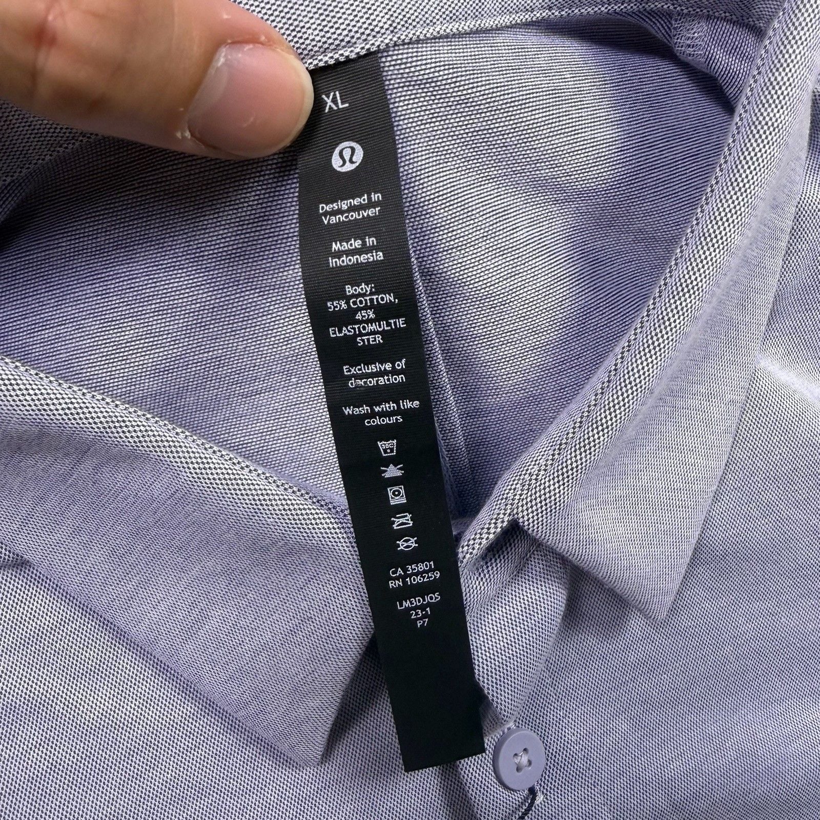 Lululemon Commission Button Up Shirt Men’s XL grey Stretch Business Casual NWT 5