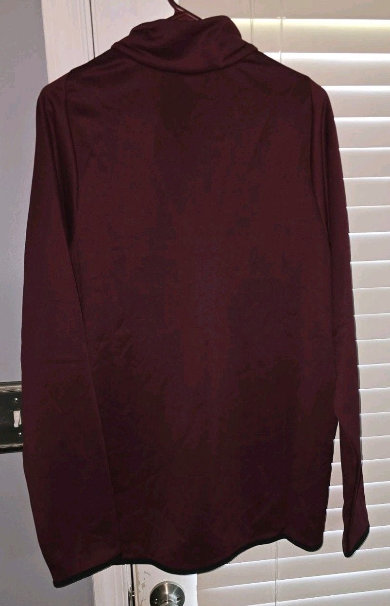Nike Dri-Fit Sweatshirt Mens L Burgundy Quarter Zip Pullover Jefferson Cup Logo 3