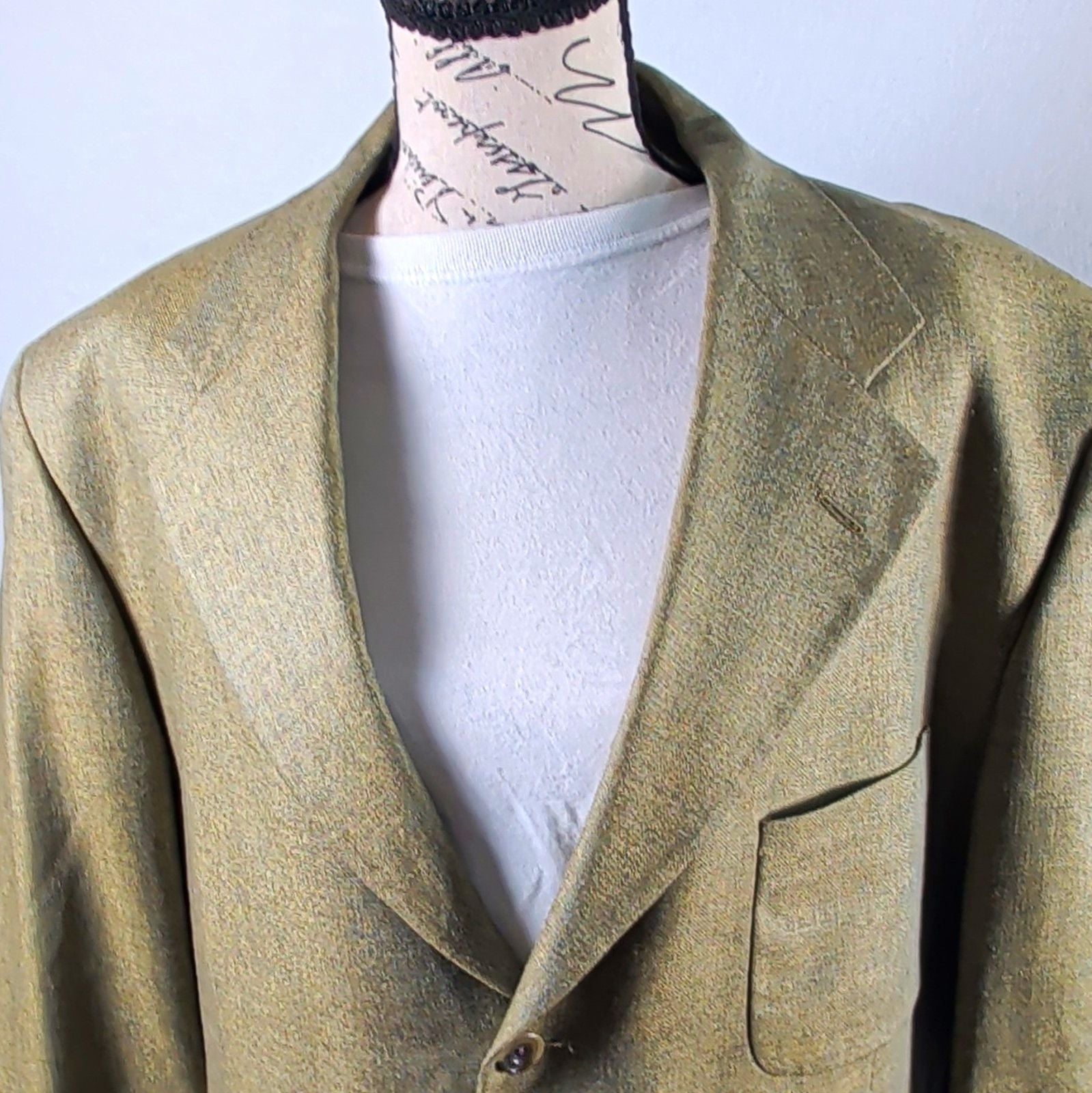Vintage Hilton 1893 44 Long Sport Coat 100% Silk Blazer Made in USA Patch Pocket 3