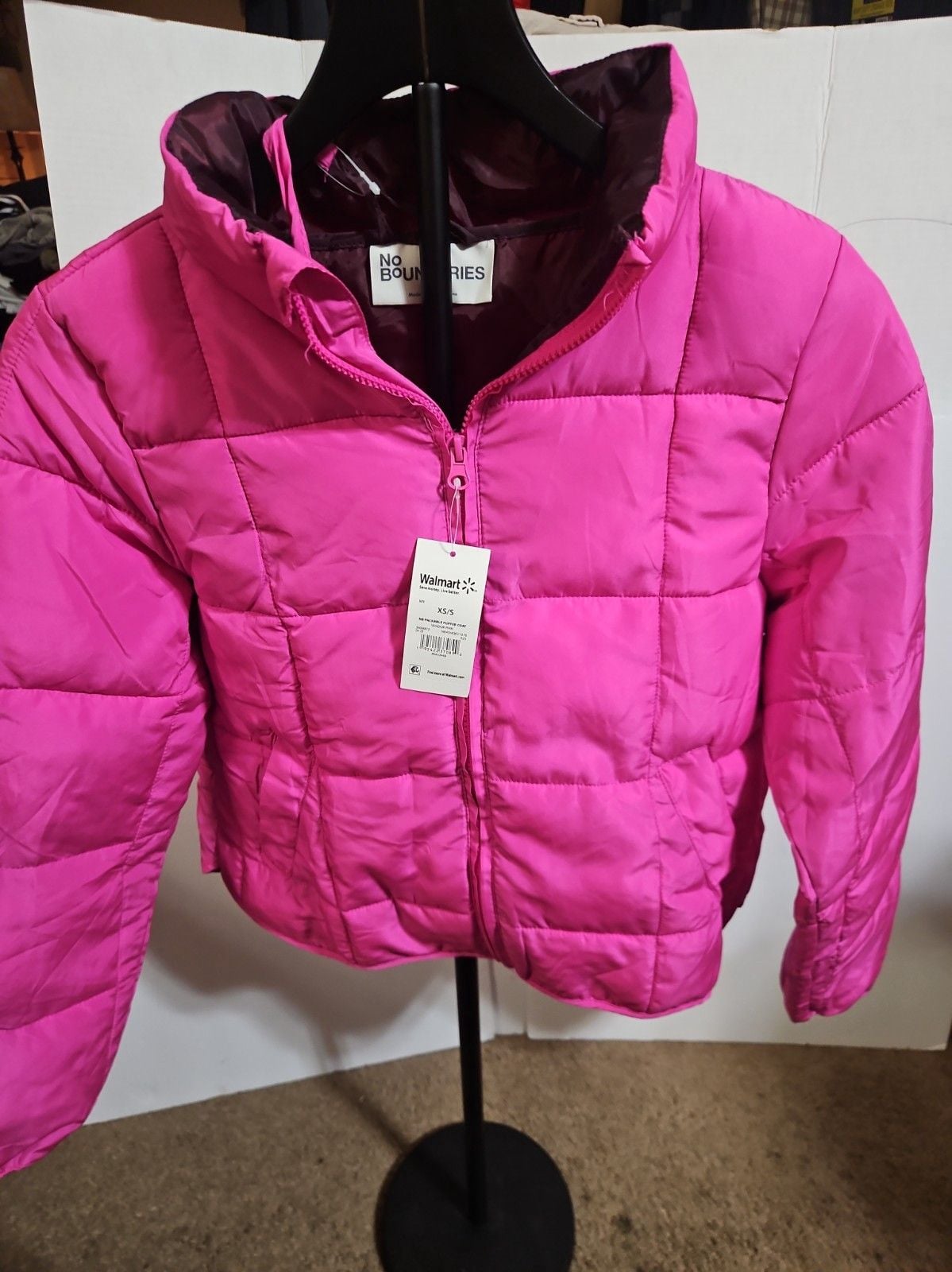 No Boundaries Packable Pink Puffer Coat Xs/s 2