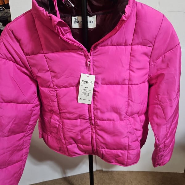 No Boundaries Packable Pink Puffer Coat Xs/s