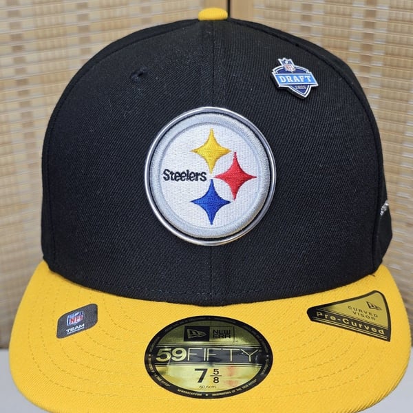 New Era Pittsburgh Steelers 2026 NFL Draft 59FIFTY Hat Black Gold 7 5/8