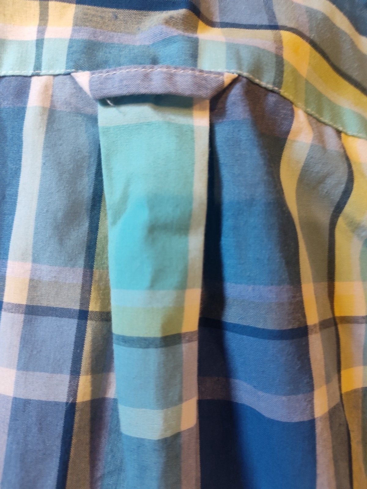 Chaps Men's Short Sleeve Easy Care Blue Button Down Shirt Size Medium 7
