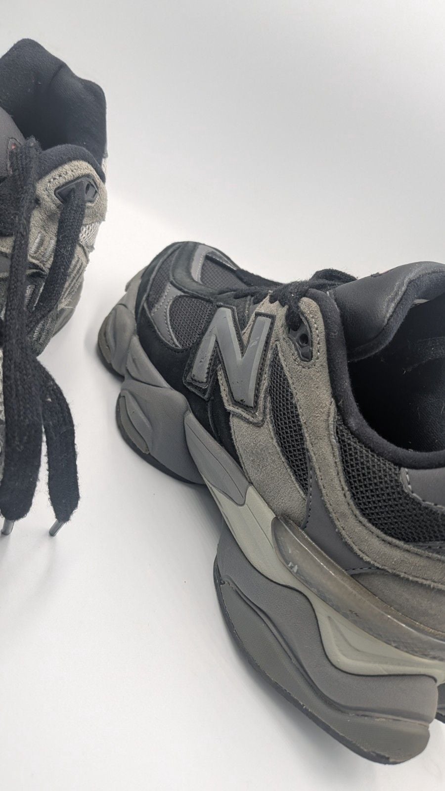 New Balance 9060 Black Castlerock Black/Gray Men's Low Top Lace-Up Sneakers 9