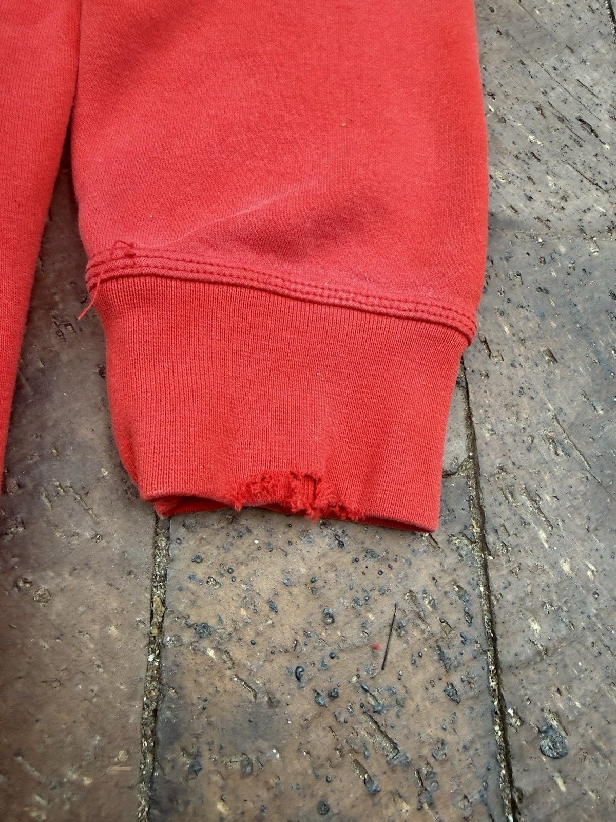Vintage Nike Crewneck Sun Faded Red Crewneck Sweatshirt Fleece Distress Men’s L 7