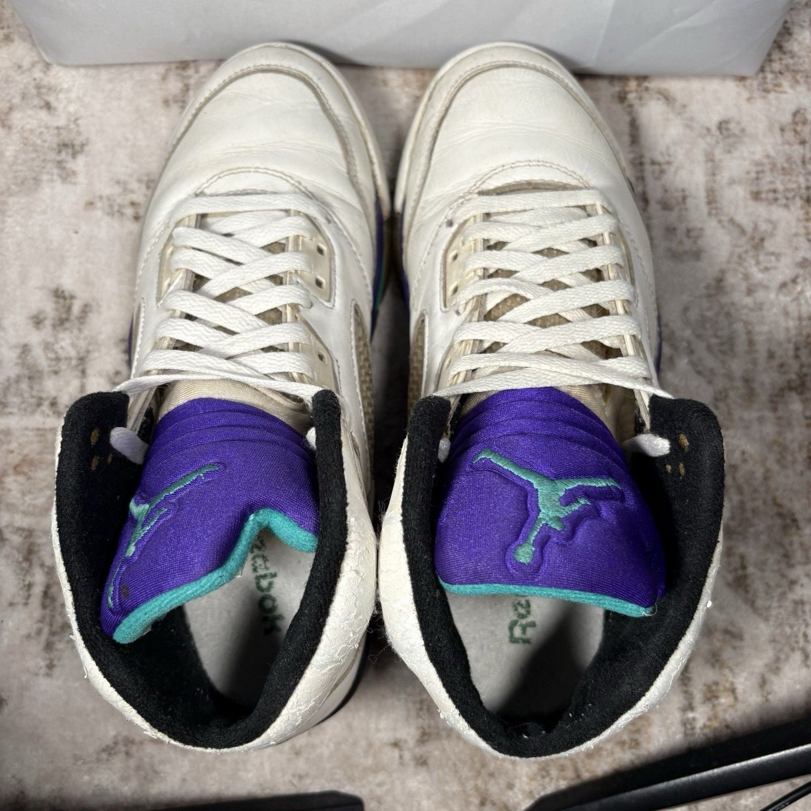 Size 8 - 1990 Air Jordan 5 Grape OG Vintage 7