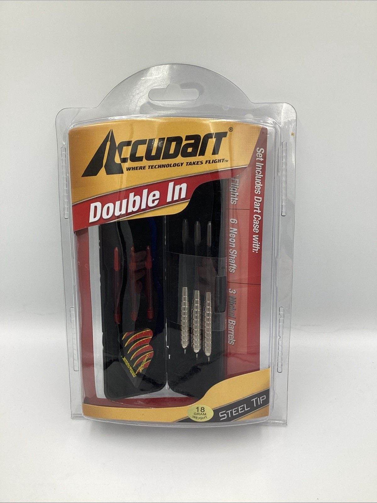 Accudart Double In Set Nickel Barrels With Steel Tips D1011 NEW SEALED 3