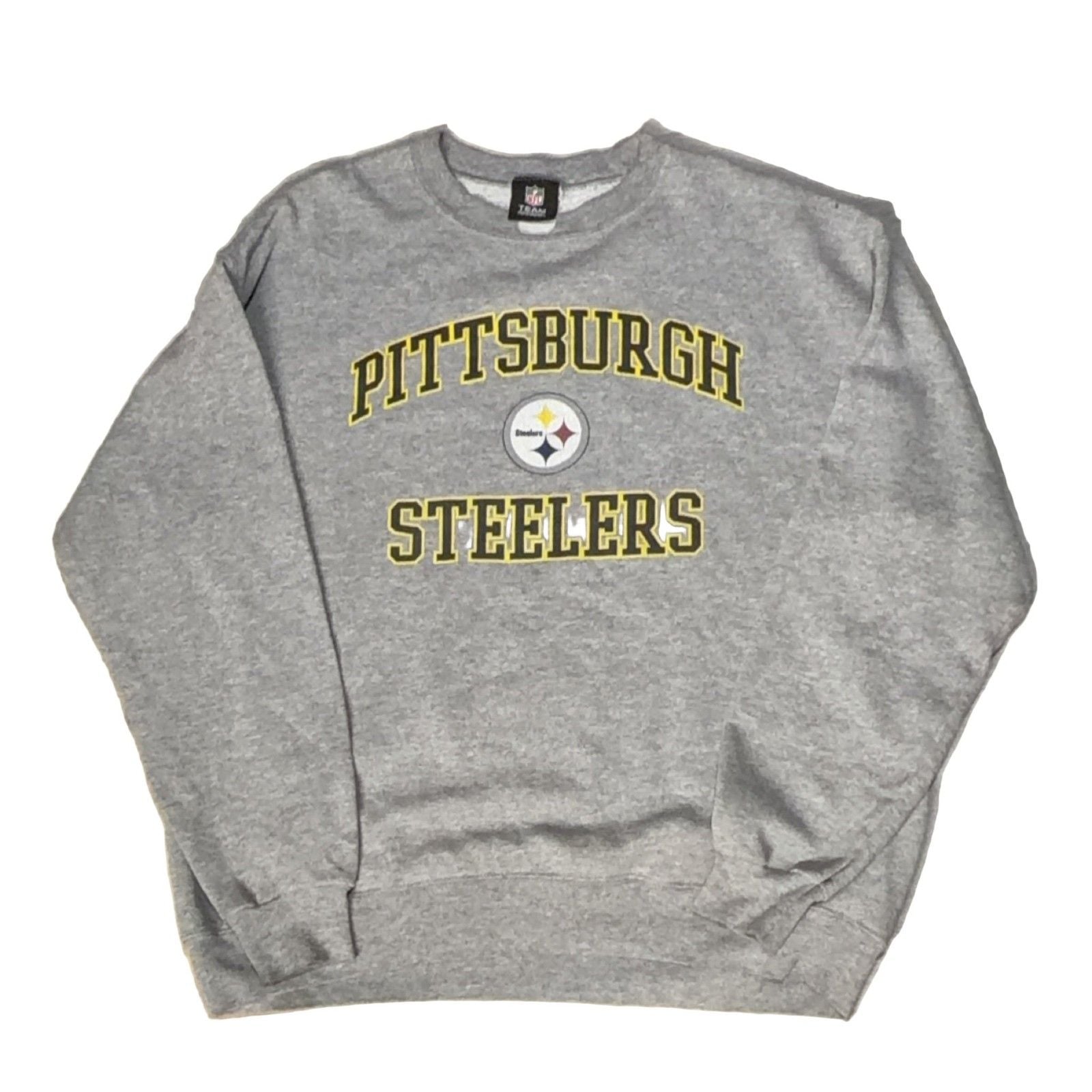 NFL Team Apparel Pittsburgh Steelers Sweatshirt Men's XL Gray Pullover Crewneck 2