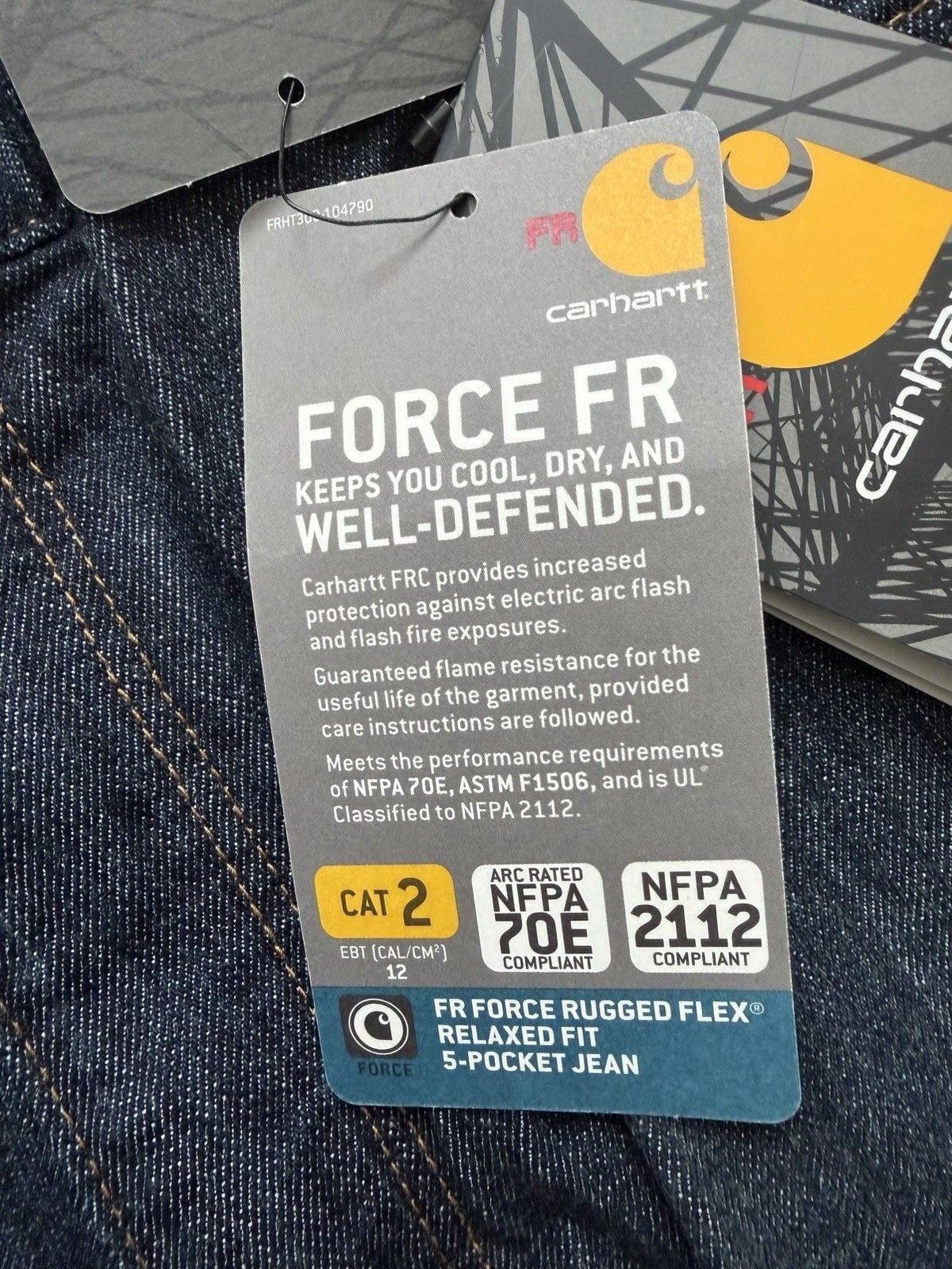 Carhartt FR Jeans NWT 38x32 Flame Resistant Relaxed Fit 104790-131 CAT 2 12