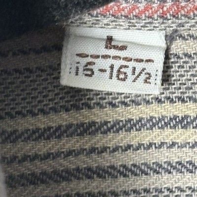 Vintage Sanfranco Ruffini Men Button Down Shirt L Neck Tan Stripe spring casual 5