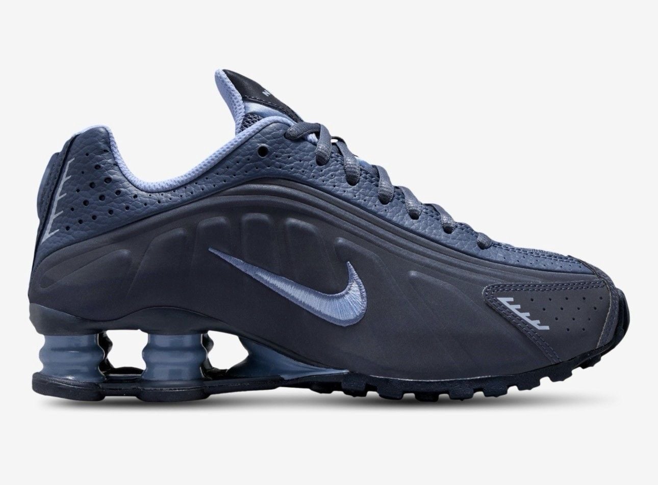 Nike Shox R4 (GS) Obsidian/Aluminum Low Top Lace Up US 5 IM6973-451 3