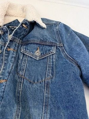 Hot Topic Denim Jacket Men's Small Sherpa Lined Collar Jean Trucker 5