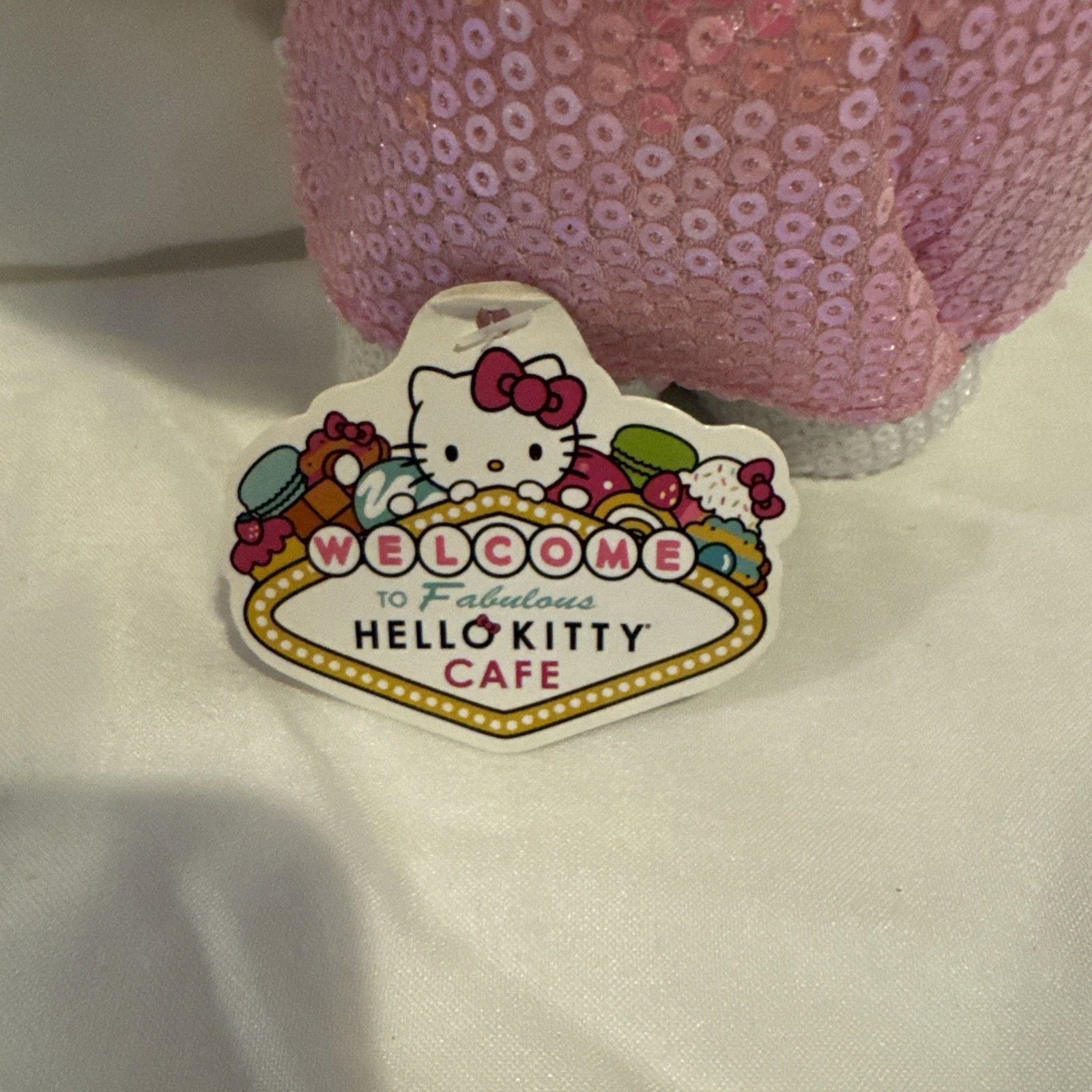 Sanrio Hello Kitty Cafe Shop Las Vegas Nevada Sequin Plush Stuffed Toy 4