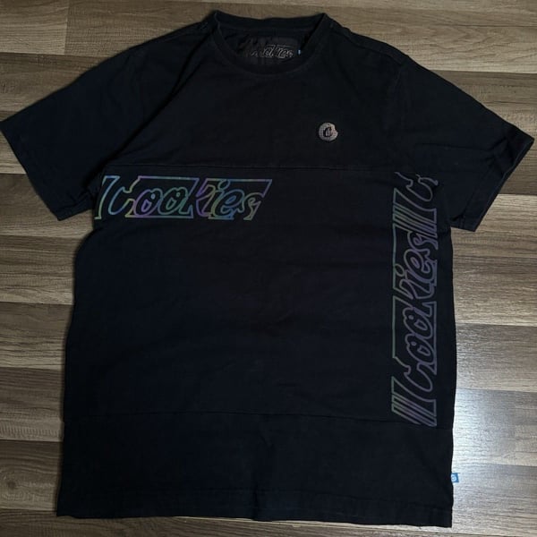 Sold Out Cookies Hologram Black Knit T-Shirt Mens Size Large