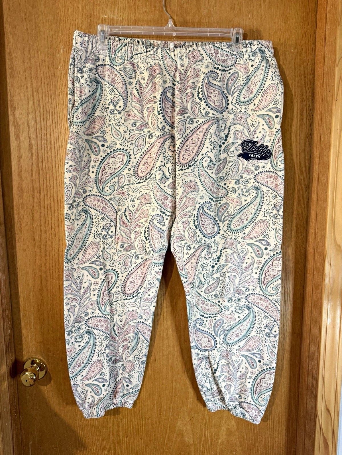 Teddy Fresh Women's 2XL Plus Paisley Fleece Jogger Pants Drawstring Pockets 2