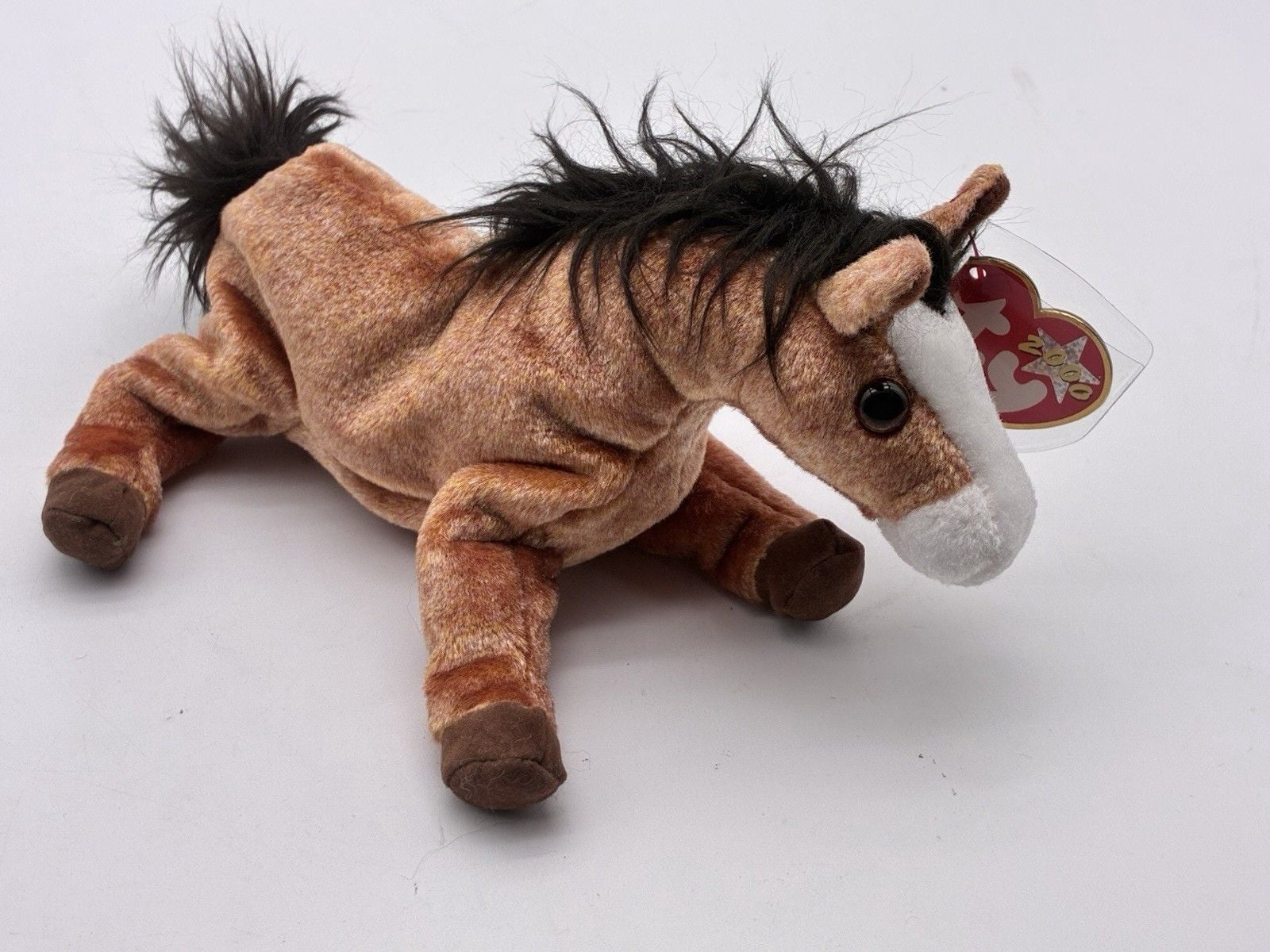 Ty Beanie Baby Oats Horse July 5 2000 Brown Plush w/ Tags Retired Vintage 1