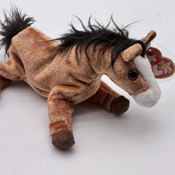 Ty Beanie Baby Oats Horse July 5 2000 Brown Plush w/ Tags Retired Vintage