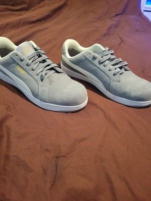 Puma Slipping Oil Resistant Steel Toed Shoes Gray 4