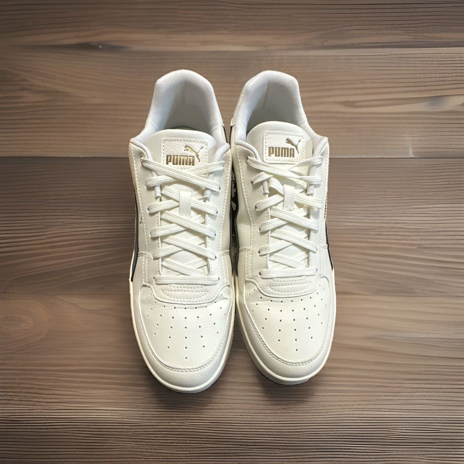 PUMA Caven 2.0 Suede FS Men’s Low Top Lace-Up Sneakers White Gray Suede 3