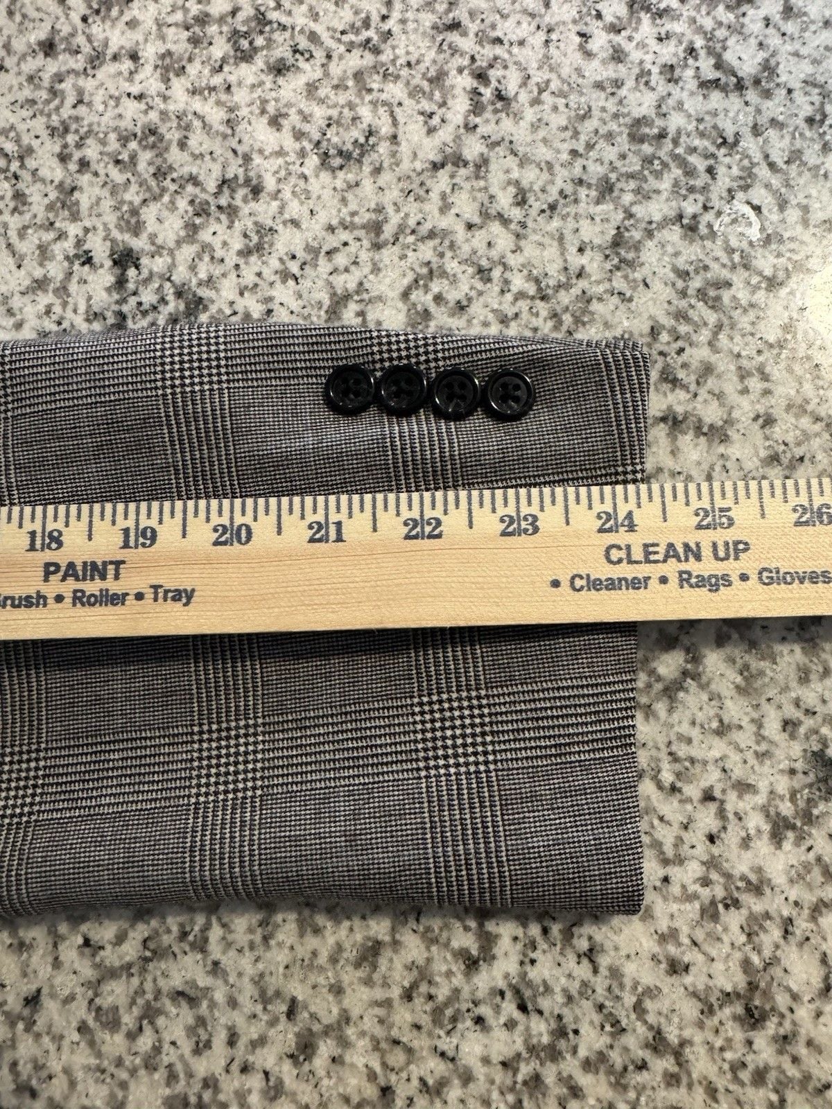 Jos A Bank Mens Gray Plaid 2 Piece Suit 100% Wool 42R 34x30 Signature Collection 8