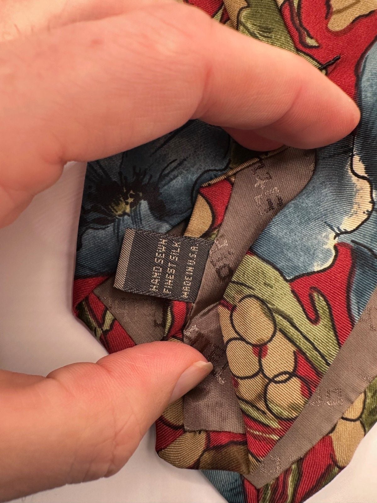 Robert Talbott Studio x Mark Shale Red Tropical Floral Silk Tie – Handmade USA 3