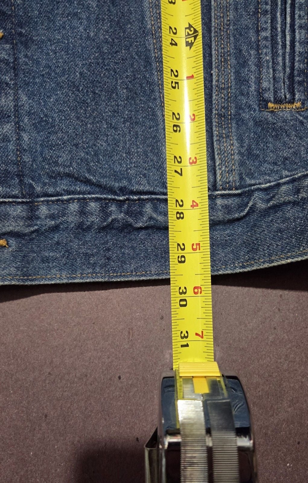 Carhartt J12 DST Blue Denim Jacket Button Front Point Collar Men's XLT Tall 6