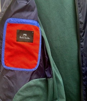 PS Paul Smith Packaway Jacket Mens Small Navy Folds Into Pocket Travel Tote 4