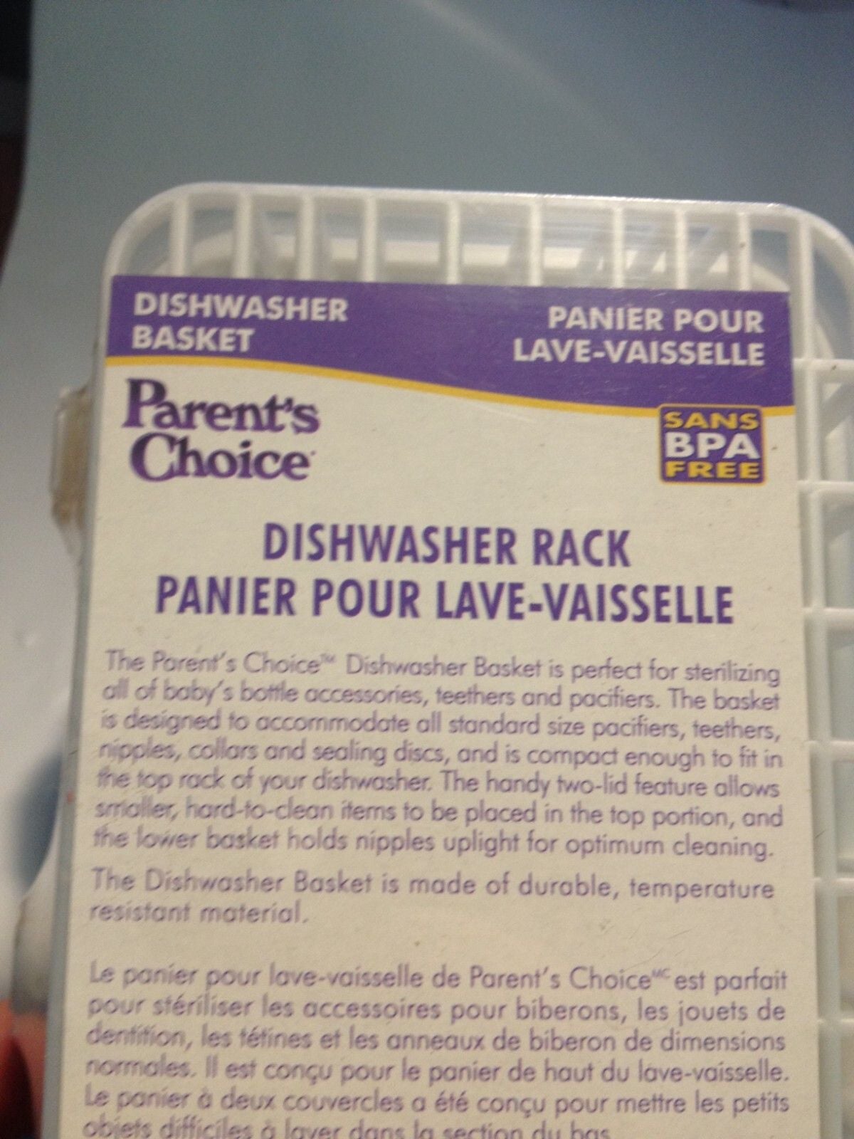 Parent's Choice Quick Load Dishwasher Basket for Baby Bottle Parts & Accessories 2