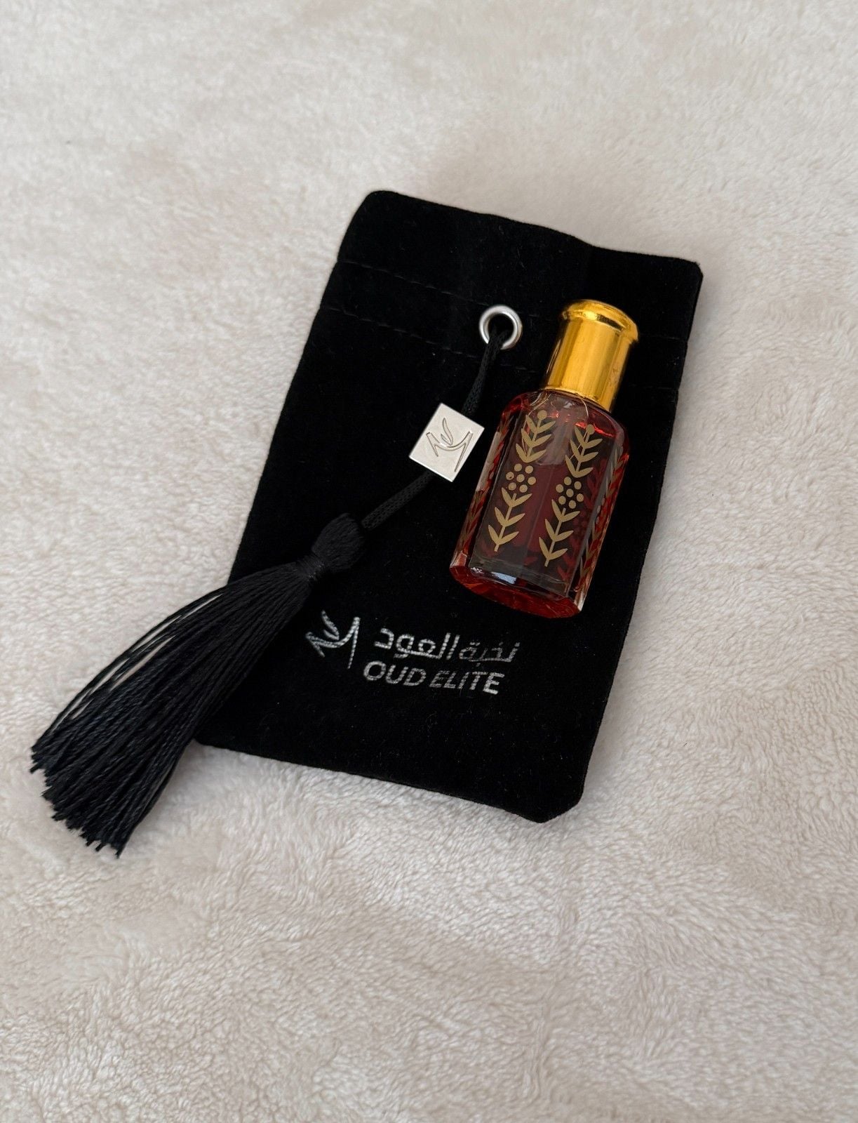 Oud Elite Attar Perfume Oil Bottle w Velvet Pouch-Ghilaf-e-Kaaba Attar-Hajj 15ml 3
