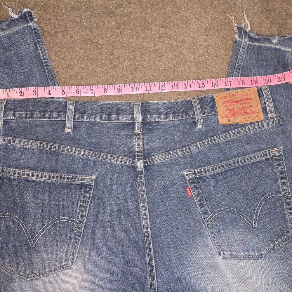 Vintage Levis 569 Denim Jeans Mens 40x30 Loose Straight Made in USA Y2K 2003 5