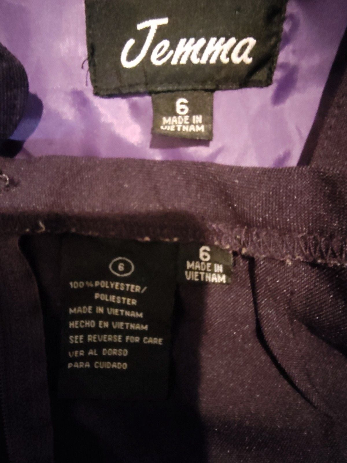 Vintage Jemma 2 Piece Plum Suit Structured Blazer w Skirt Gold Tone Buttons Sz 6 7