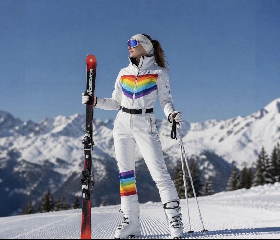 OOSC Female’s Rainbow Road Ski Suit Size XL New with tags MSPR $549 2