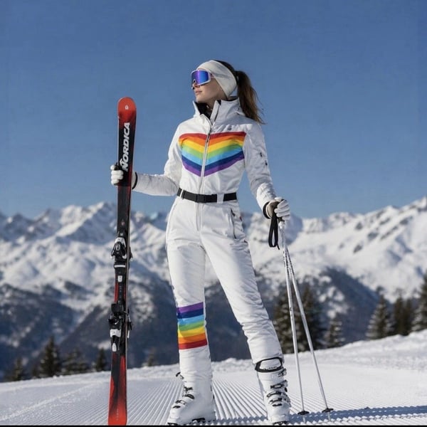 OOSC Female’s Rainbow Road Ski Suit Size XL New with tags MSPR $549
