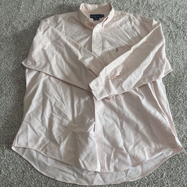 Vintage Polo Ralph Lauren Button Up Shirt Mens Size 17-34 Stripped