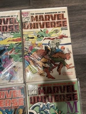 Marvel Universe Comic Book Lot of 17 Vintage 1985 Encyclopedia Like 7