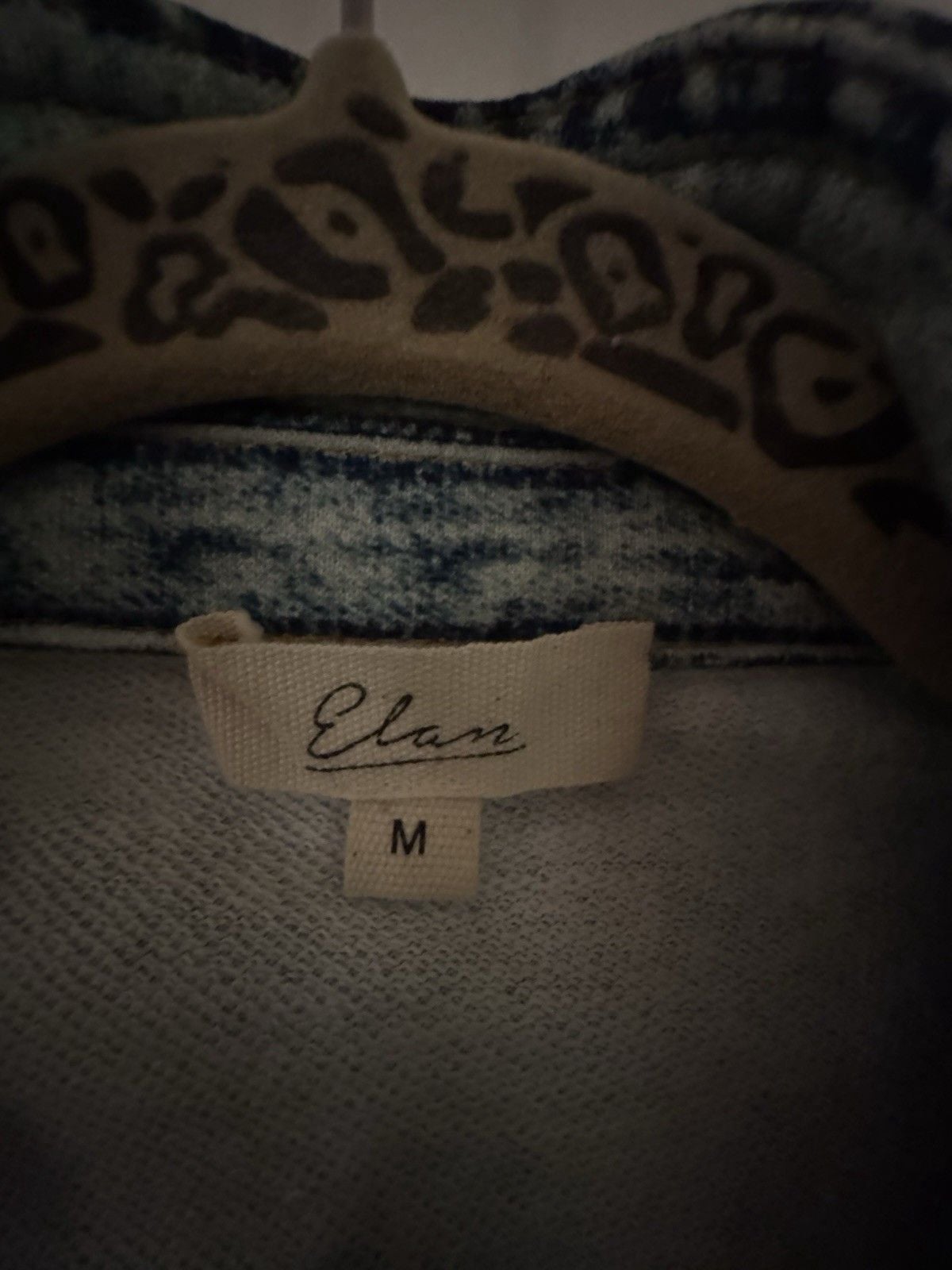 Elan Acid Wash Denim Look Sweatshirt Jacket M Boxy Oversized Y2K 90s Jean 4