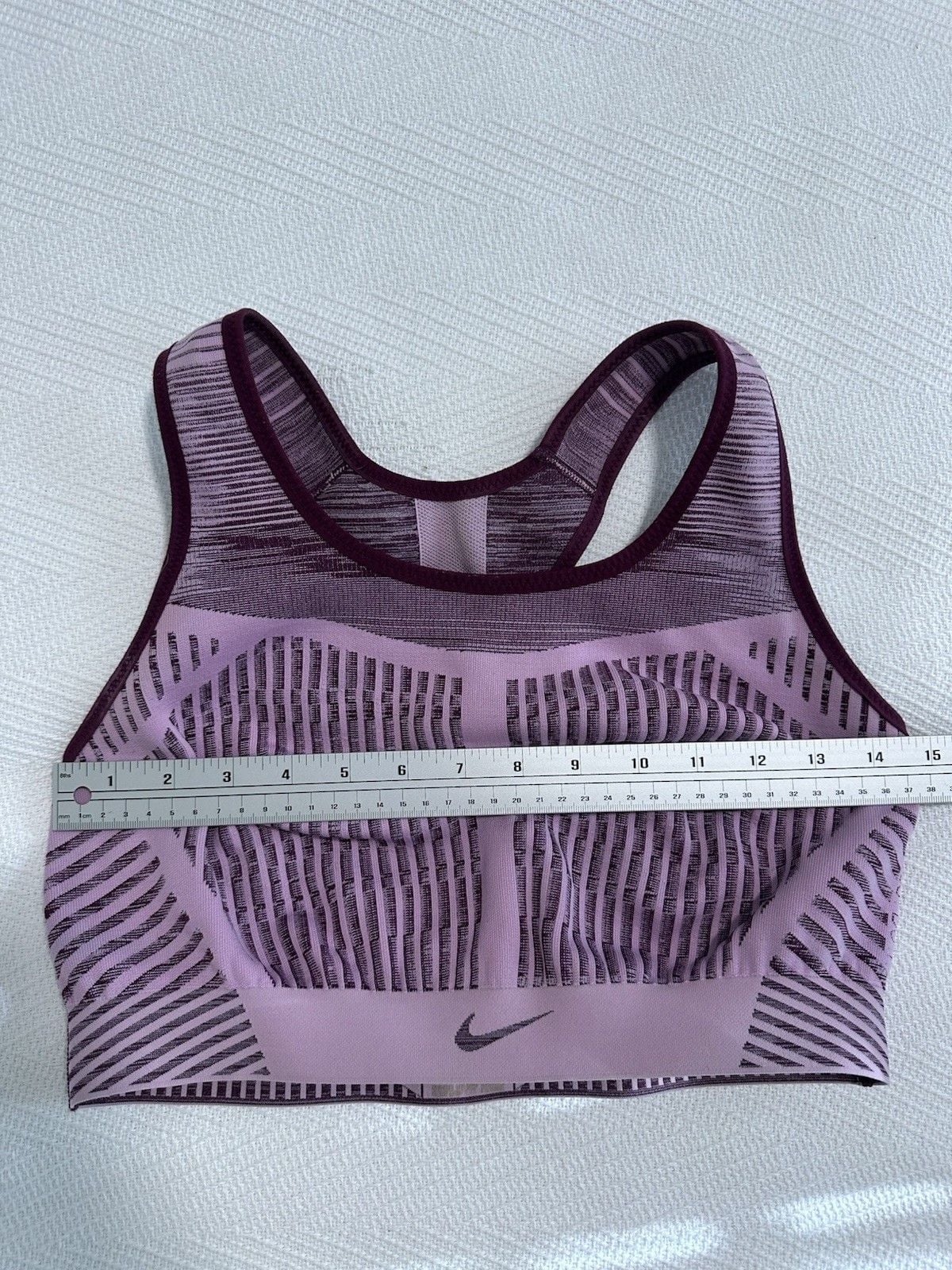 Nike Sports Bra Pink Purple Seamless Medium Support Size XL 7