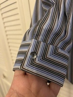 Women’s Pendleton Vintage Striped Button Down Blouse Size 8 7
