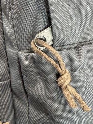 Jansport Backpack Leather Bottom Gray 3 Pouch Laptop Sleeve Cup Holder 10