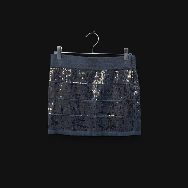 2000s sequin mini skirt 