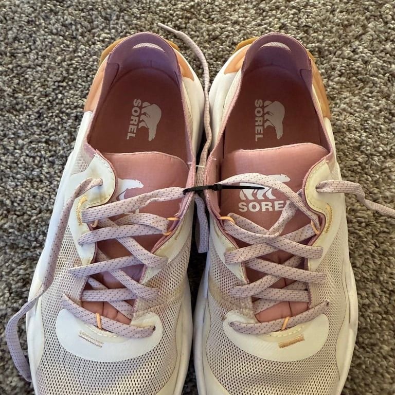 Sorel KINETIC RNEGD FLOAT Sneakers CHALK / ERASER PINK Women Size 7 Golf 2