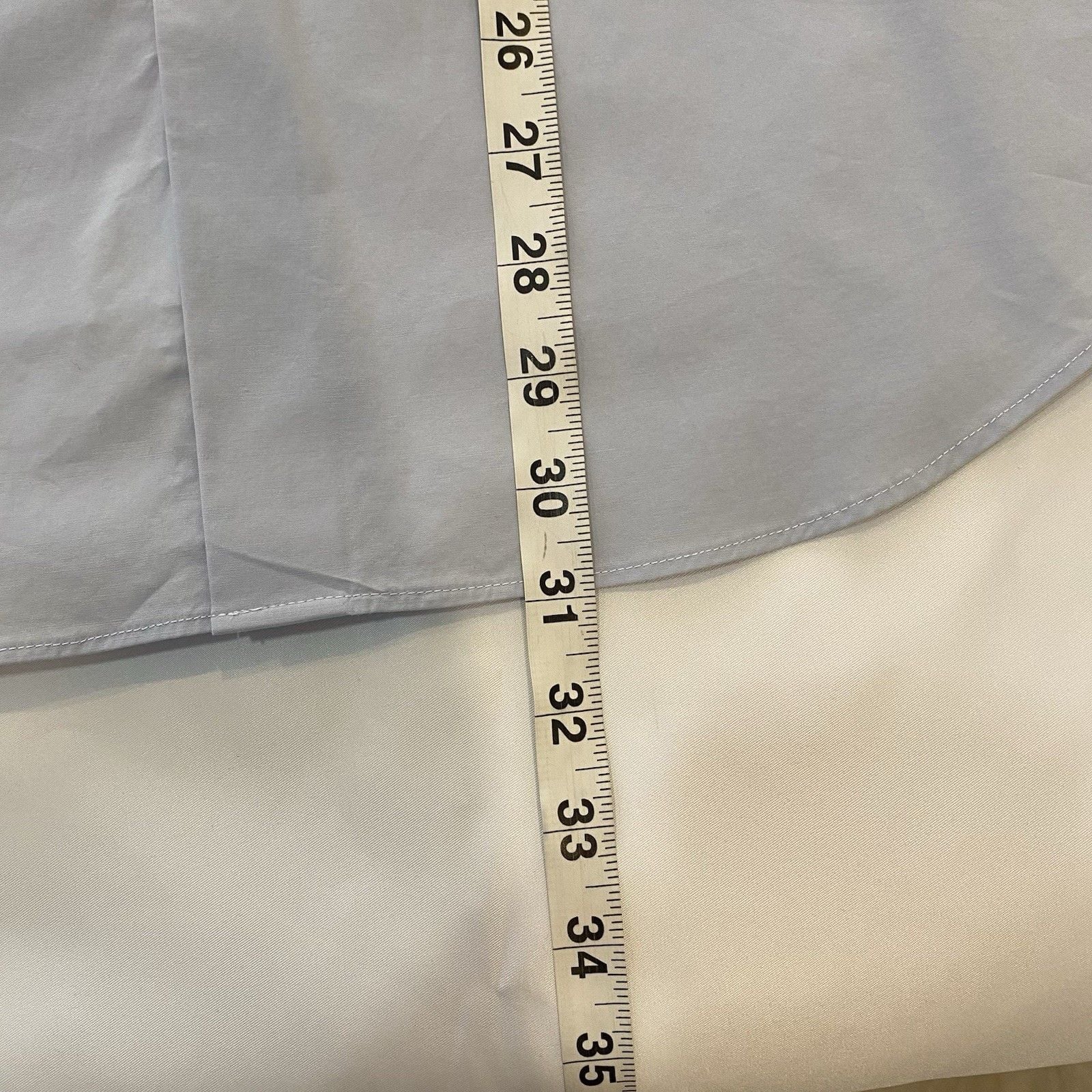 Perry Ellis Dress Shirt Mens L 16.5 34/35 Light Blue 8