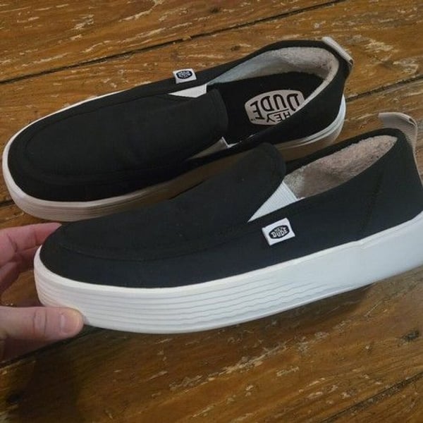 HEY DUDE - Men's Sunapee Warmth Slipper Shoes - Black - Size 11