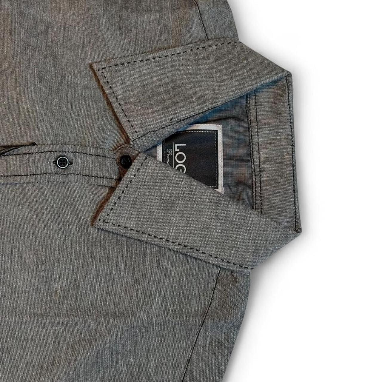 Log wear men’s Gray button-up shirt size medium dimensions in the pictures brand new with tags 6