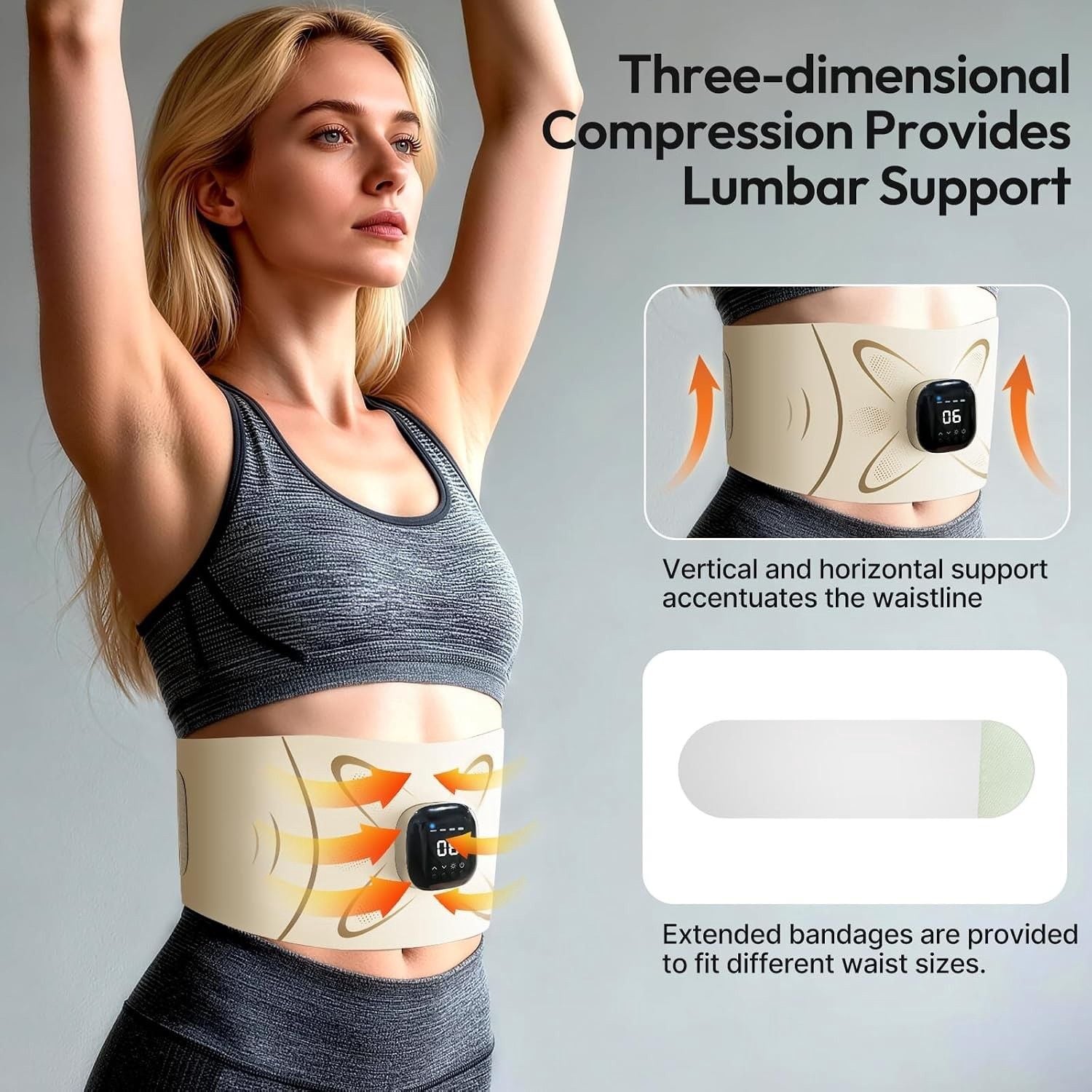 Ab Stimulator Muscle Toner - Heating & Massage Functions, Fat Burning & Abdomina 7