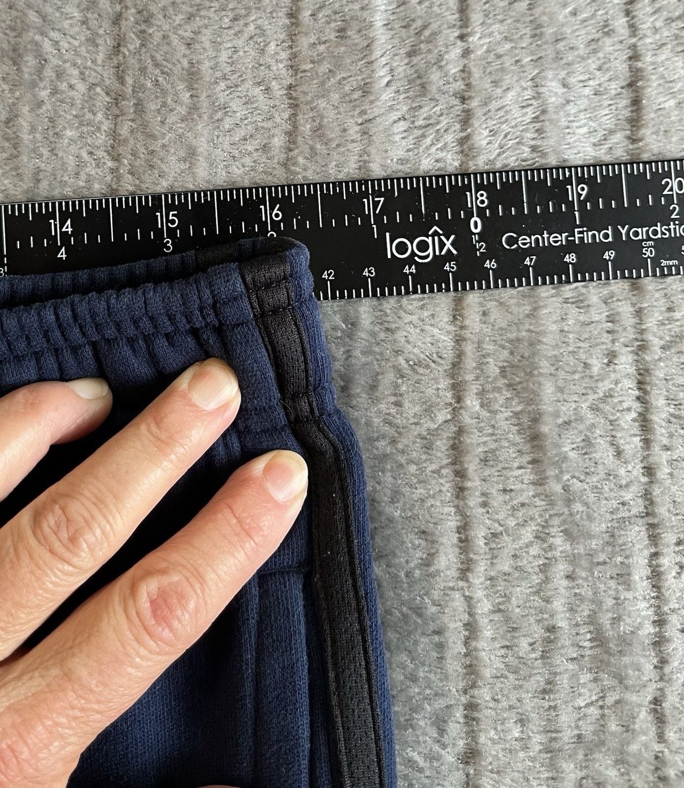 Adidas Adults Small Blue/Black Sweatpants Joggers Fleece 3-Stripe 11