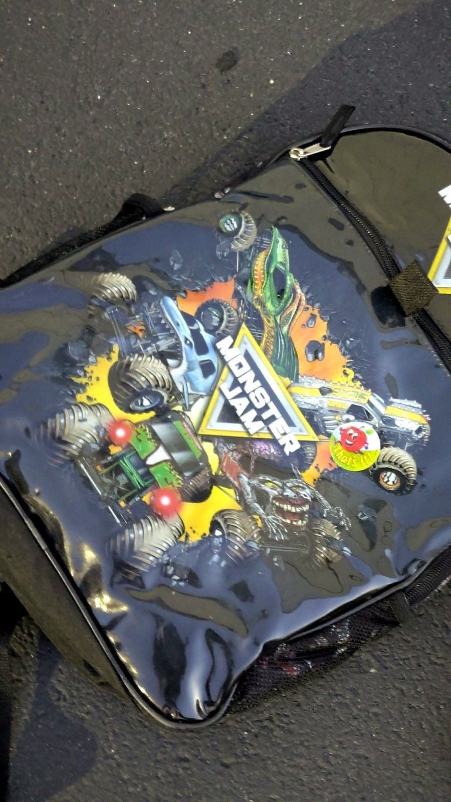 Monster Jam Backpack Lunchbox Set Kids Grave Digger Megalodon 5