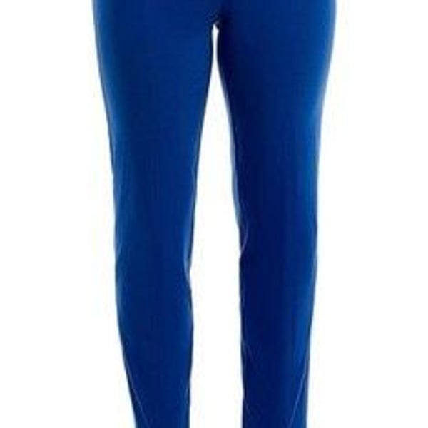 Zac & Rachel Women's Millennium Fabric - Slim Leg Pull-On Pant Blue- Size 14PS