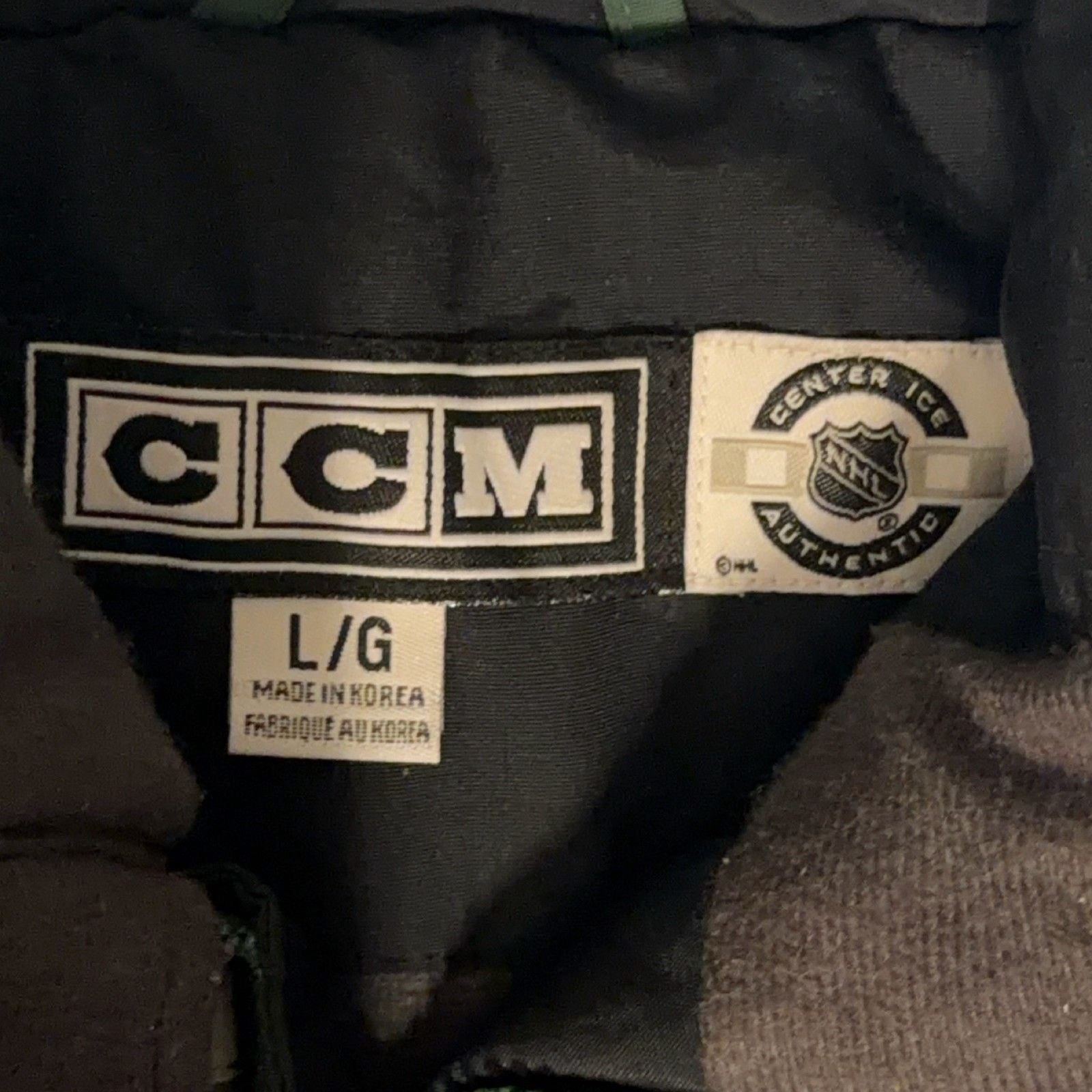 CCM Dallas Stars Jacket Men Size L NHL Hockey Full Zip Coat Green Black Official 4